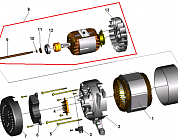1 ЯКОРЬ - СТАТОР - БЛОК AVR ГЕНЕРАТОР CHAMPION LPG2500