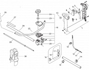 6 ШТАНГА - ВАЛ -РУЧКА - ТРОС  ГАЗА МОТОКОСА ECHO SRM-330ES