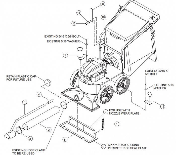 7 SERVICE PARTS & ACCESSORIES Пылесосы на колесах BEAR CAT ECHO WV190S