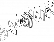 5 ГЛУШИТЕЛЬ БЕНЗОПИЛА ECHO CS-361WES 
