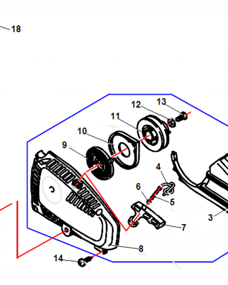 4 СТАРТЕР  БЕНЗОПИЛА CHAMPION 120T-10  | ремонт | в СПБ