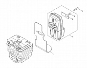 7 ГЛУШИТЕЛЬ ВОЗДУХОДУВКА ECHO PB-2520