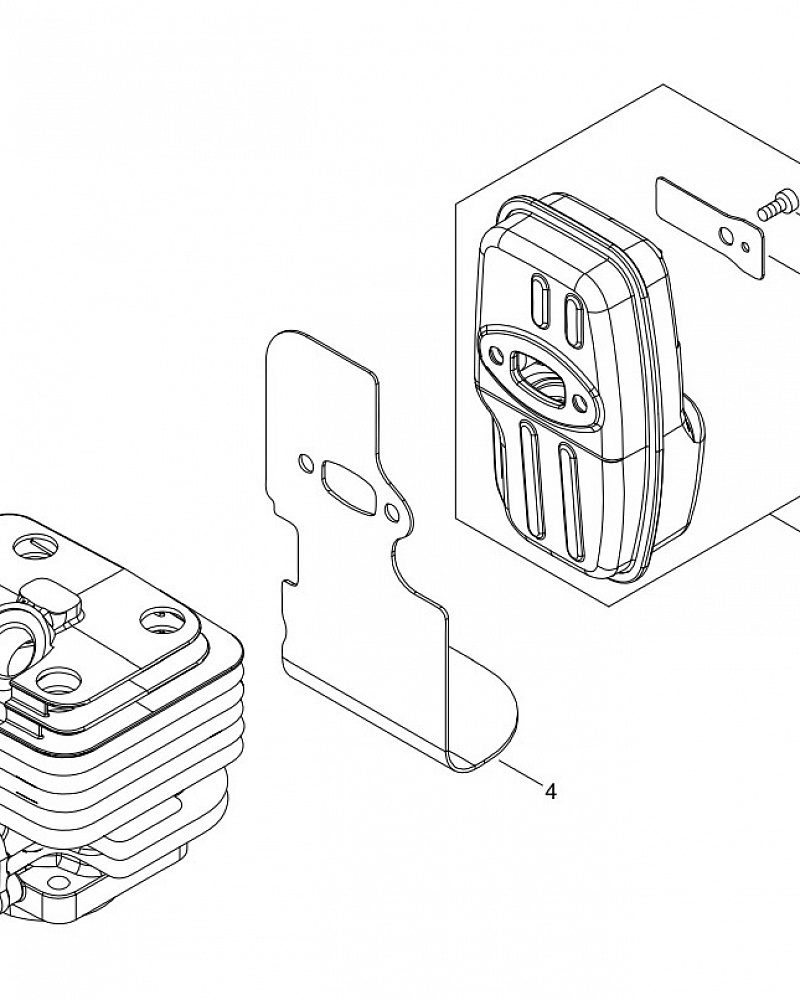 7 ГЛУШИТЕЛЬ ВОЗДУХОДУВКА ECHO PB-2520