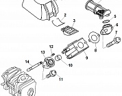 4 КАРБЮРАТОР - ВОЗДУШНЫЙ ФИЛЬТР БЕНЗОПИЛА ECHO CS-361WES 
