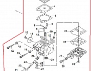 6 ДЕТАЛИ КАРБЮРАТОРА МОТОКОСА ECHO SRM-4605