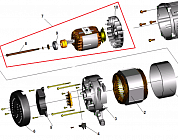 1 ЯКОРЬ - СТАТОР - БЛОК AVR ГЕНЕРАТОР CHAMPION GG11000E