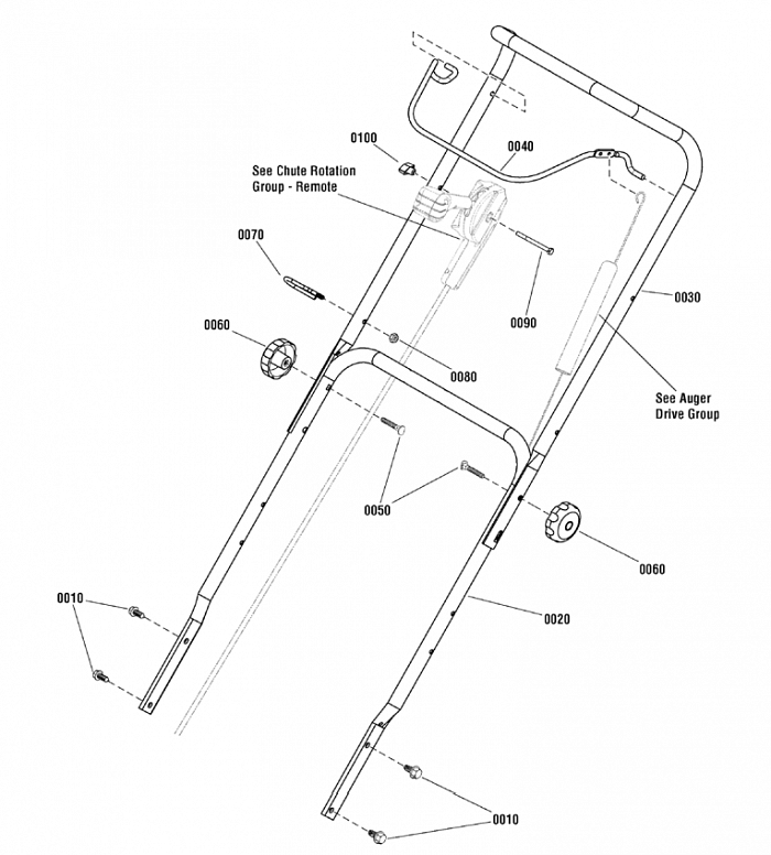 4 ДЕТАЛИ УПРАВЛЕНИЯ СНЕГОУБОРЩИК CHAMPION ST885S  |Запчасти по России | СПБ