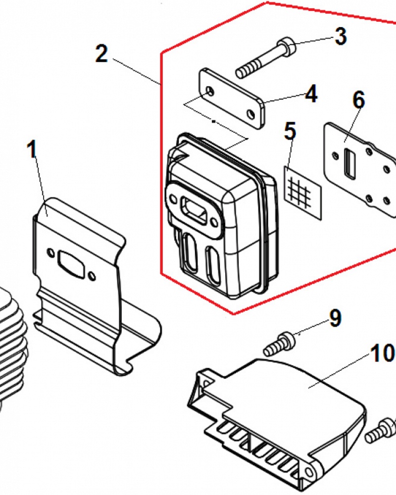 7 ГЛУШИТЕЛЬ ВЫСОТОРЕЗ ECHO PPT-236ES