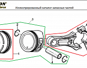 13 ПОРШЕНЬ -ЦИЛИНДР -КОЛЕНВАЛ- КОЛЬЦА | СНЕГОУБОРЩИК CHAMPION ST1376E |Запчасти по России | СПБ