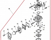 8 ДЕТАЛИ КАРБЮРАТОРА МОТОКОСА ECHO SRM-265TES