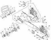 6 СЦЕПЛЕНИЕ - ЦЕПНОЙ ТОРМОЗ - МАСЛОНАСОС БЕНЗОПИЛА ECHO CS-510