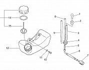 4 БЕНЗОБАК - ФИЛЬТР - ПРОБКА ВОЗДУХОДУВКА ECHO ES-2100