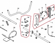 6 ШТАНГА - ВАЛ -РУЧКА - ТРОС МОТОКОСА ECHO SRM-22GES