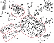 2 КАРТЕР - ПРОБКА МАСЛОБАКА - ПРОБКА БЕНЗОБАКА БЕНЗОПИЛА ECHO CS-361WES 