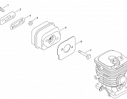 2 ГЛУШИТЕЛЬ БЕНЗОПИЛА ECHO CS-352ES